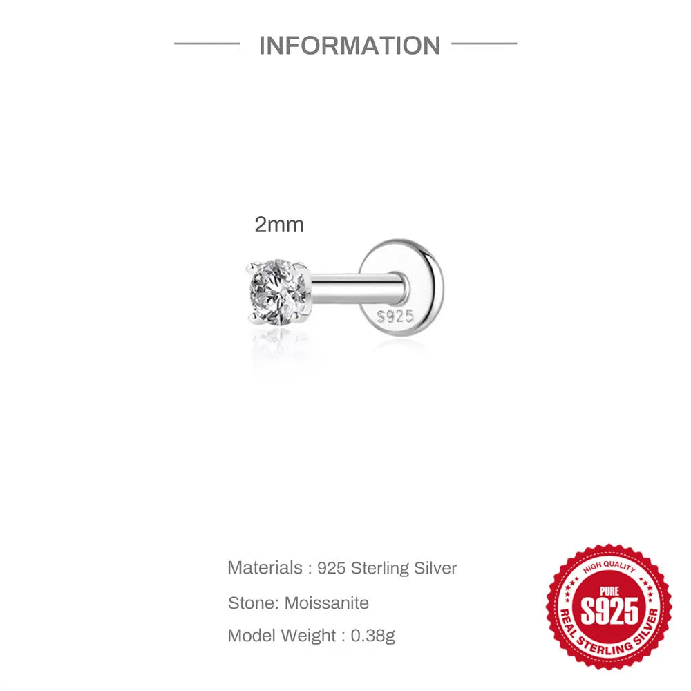 Moissanite Stud Earring