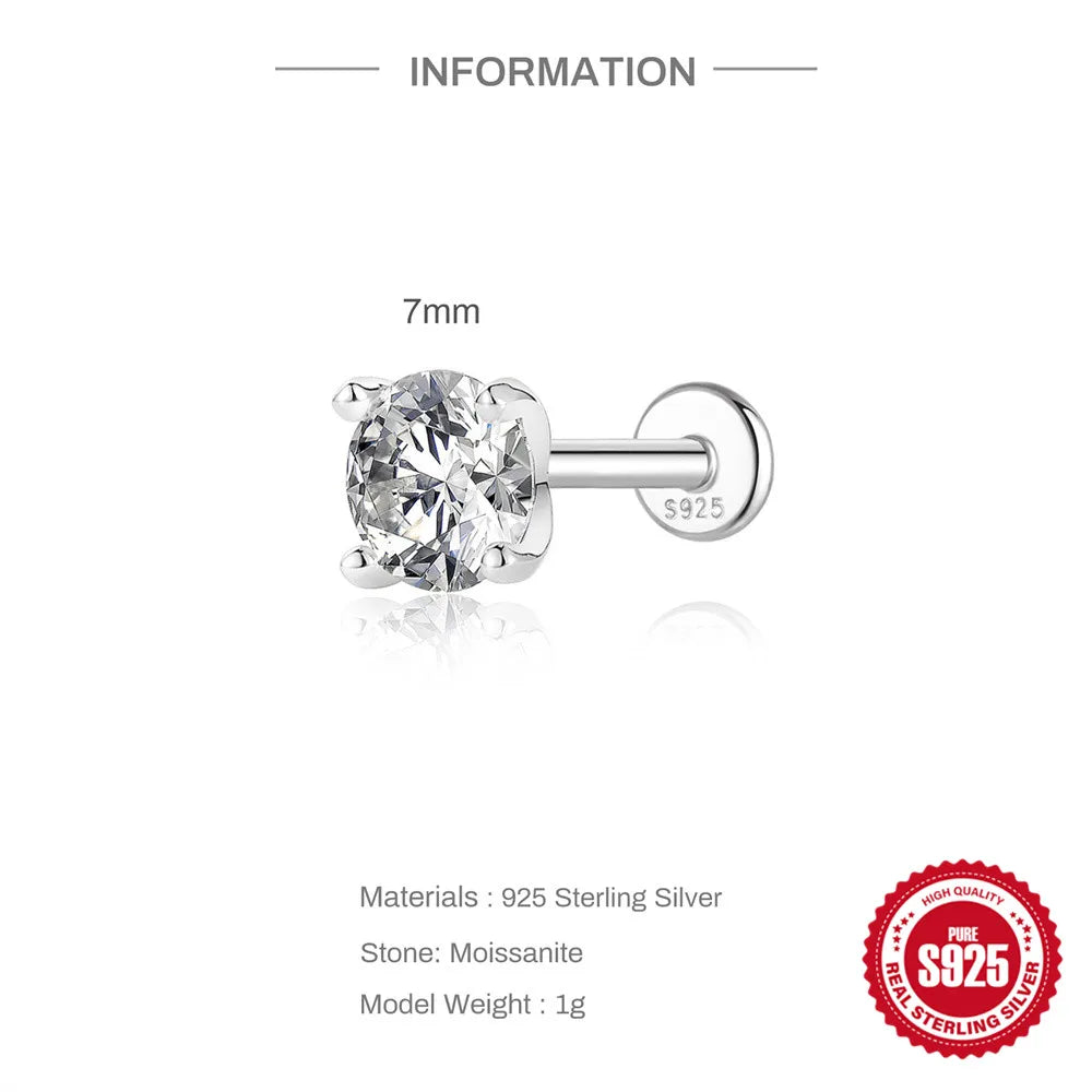 Moissanite Stud Earring