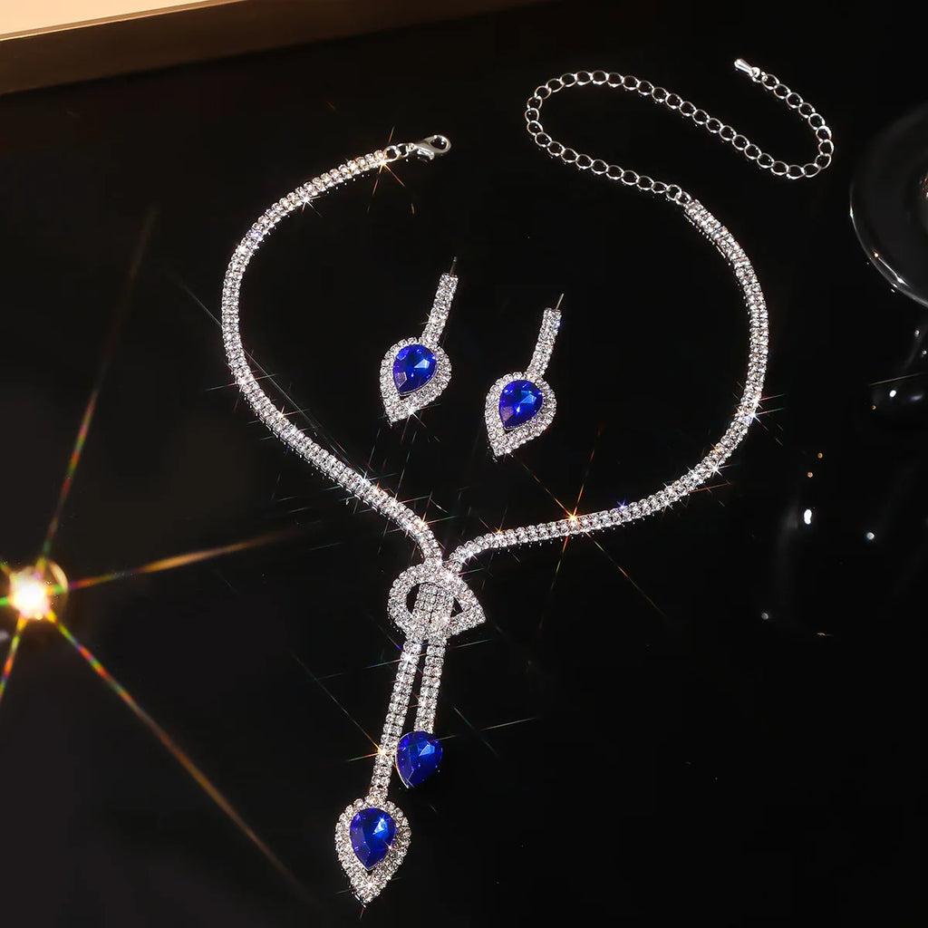 Sapphire Crystal Jewelry Set