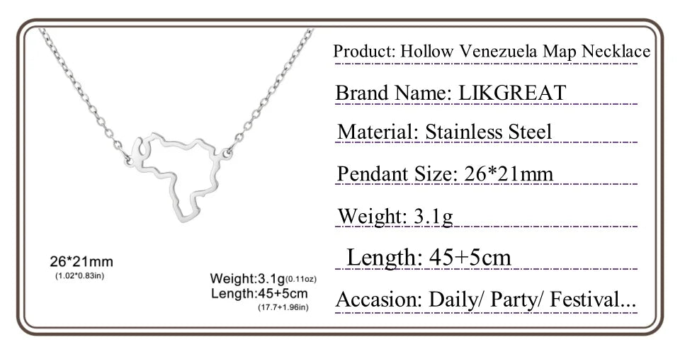 Map Pendant Necklace