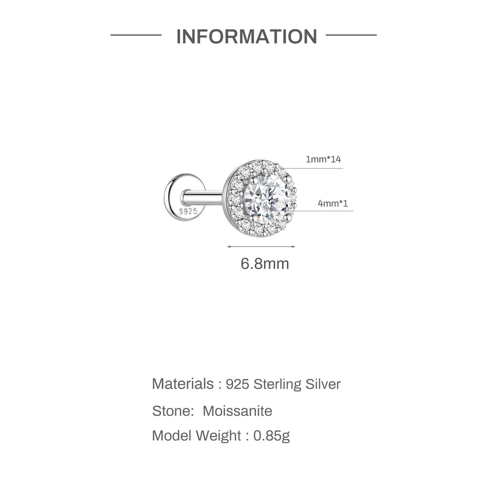 Moissanite Stud Earring
