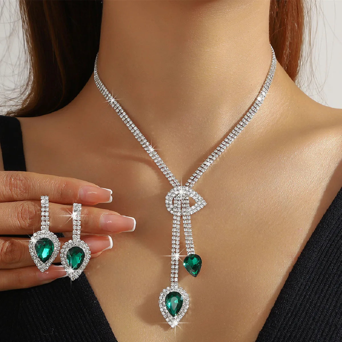 Sapphire Crystal Jewelry Set