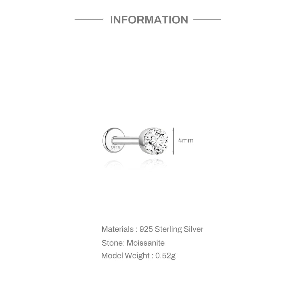 Moissanite Stud Earring