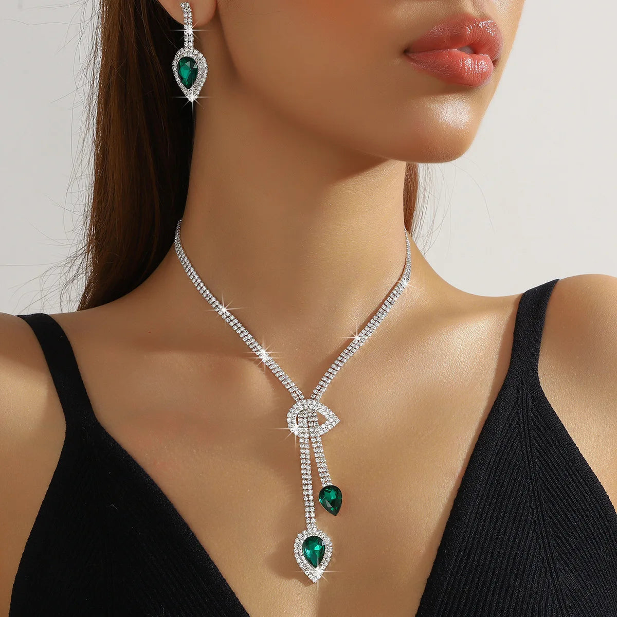 Sapphire Crystal Jewelry Set