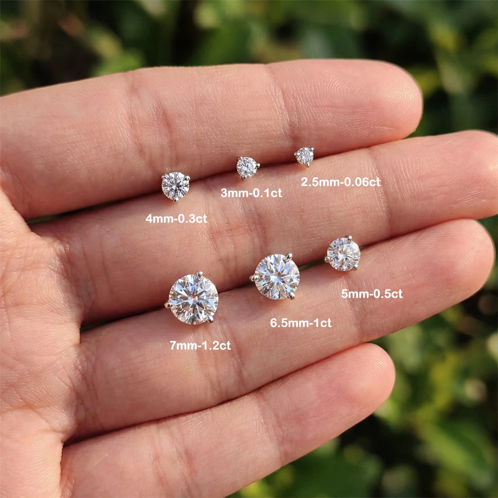 Moissanite Stud Earring