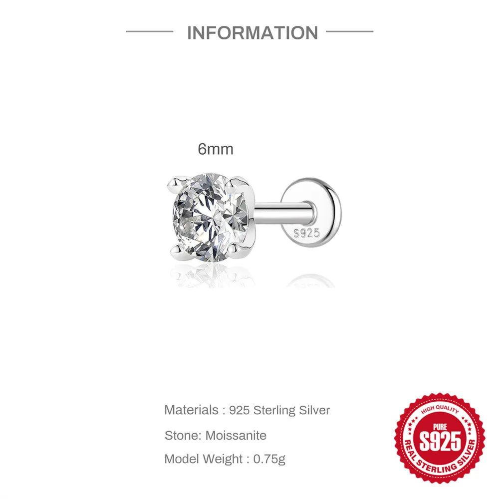Moissanite Stud Earring