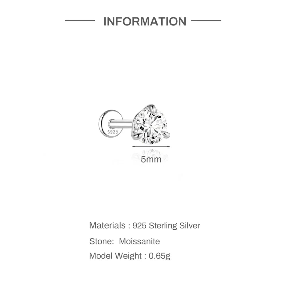 Moissanite Stud Earring