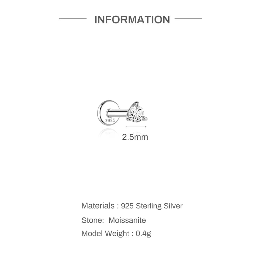 Moissanite Stud Earring
