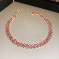 Rhinestone Geometric Choker Necklace