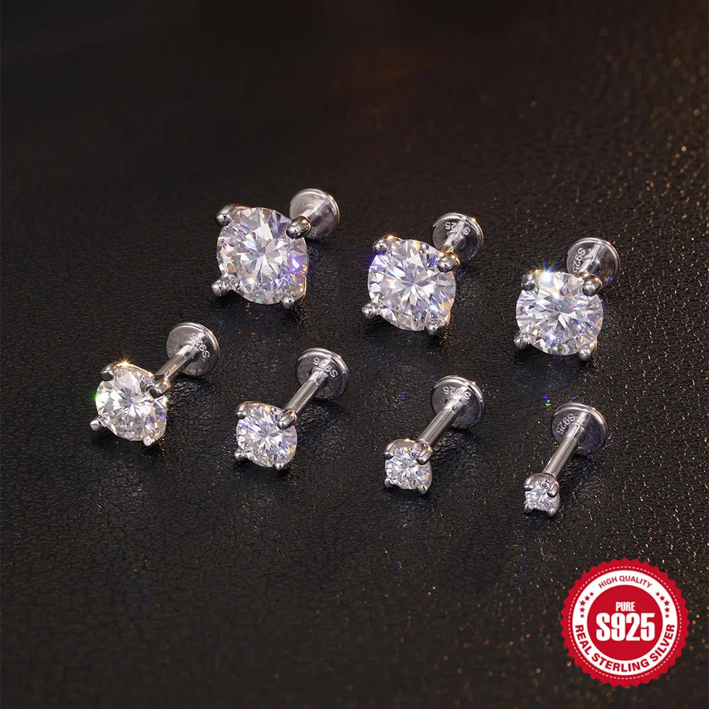 Moissanite Stud Earring