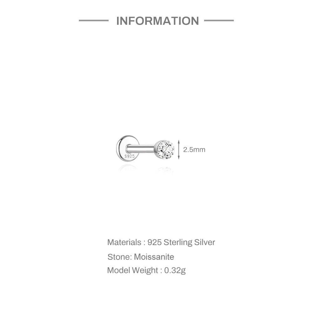 Moissanite Stud Earring