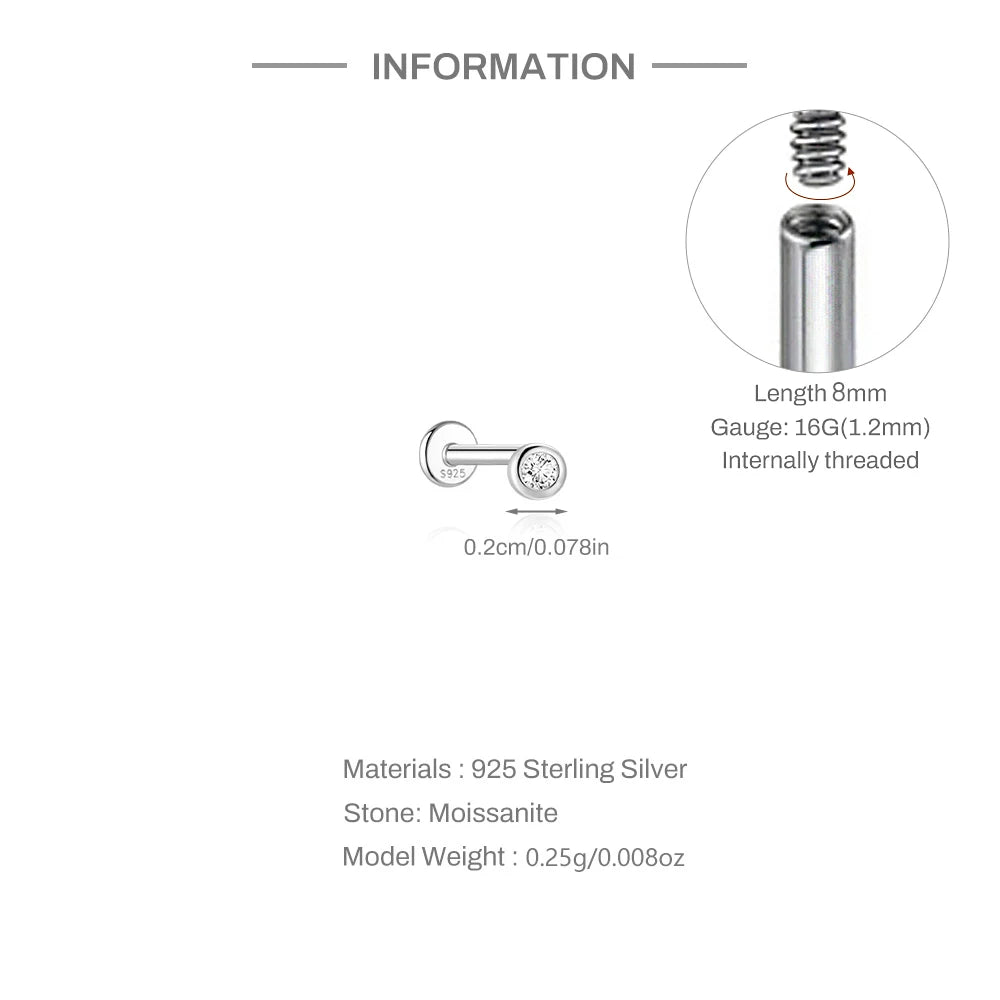 Moissanite Stud Earring