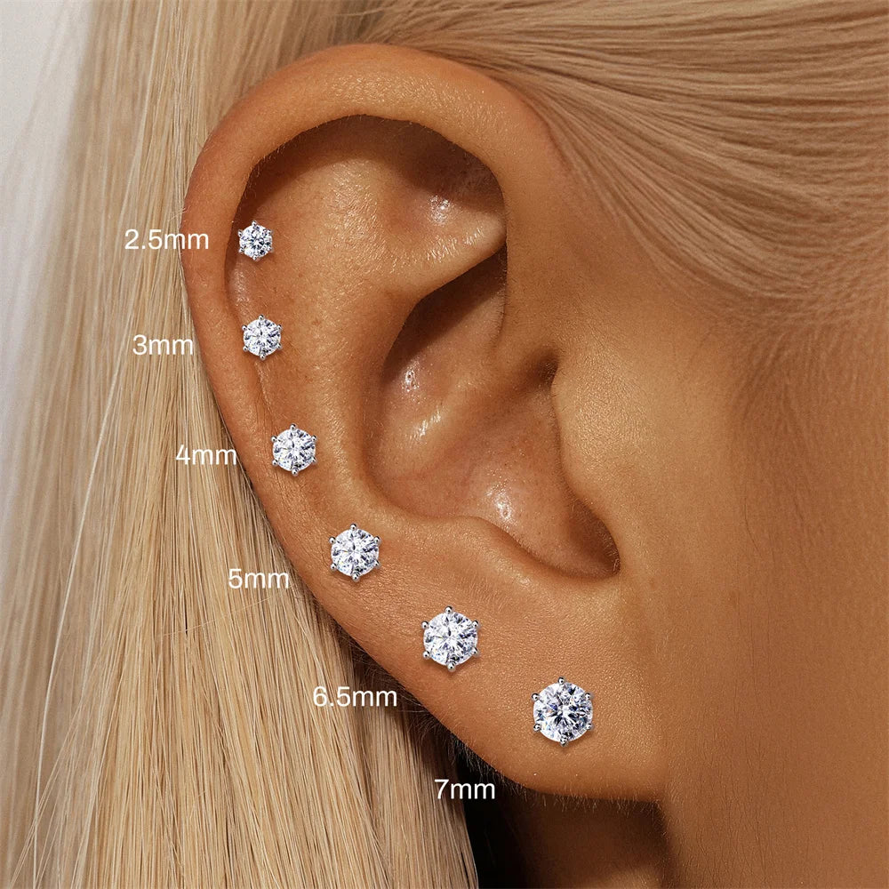 Moissanite Stud Earring