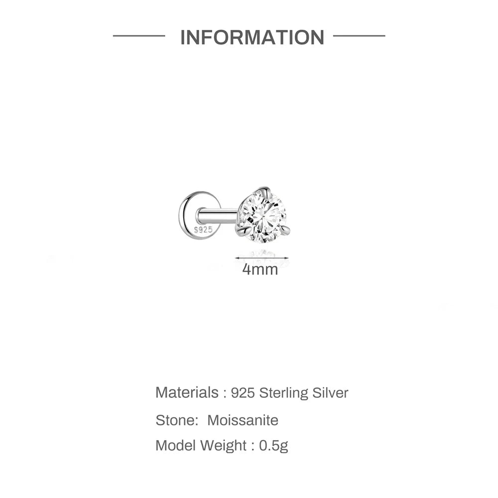 Moissanite Stud Earring
