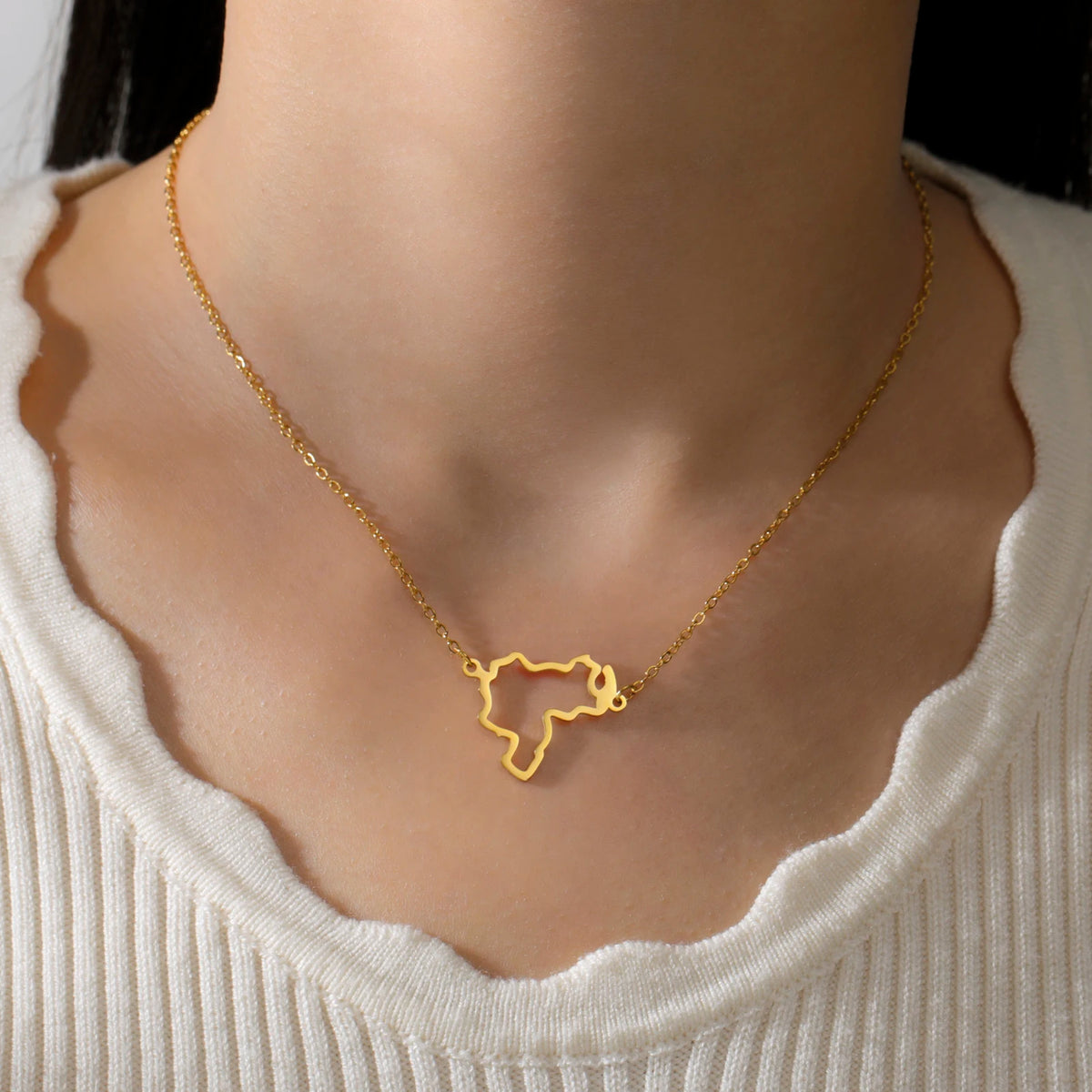 Map Pendant Necklace