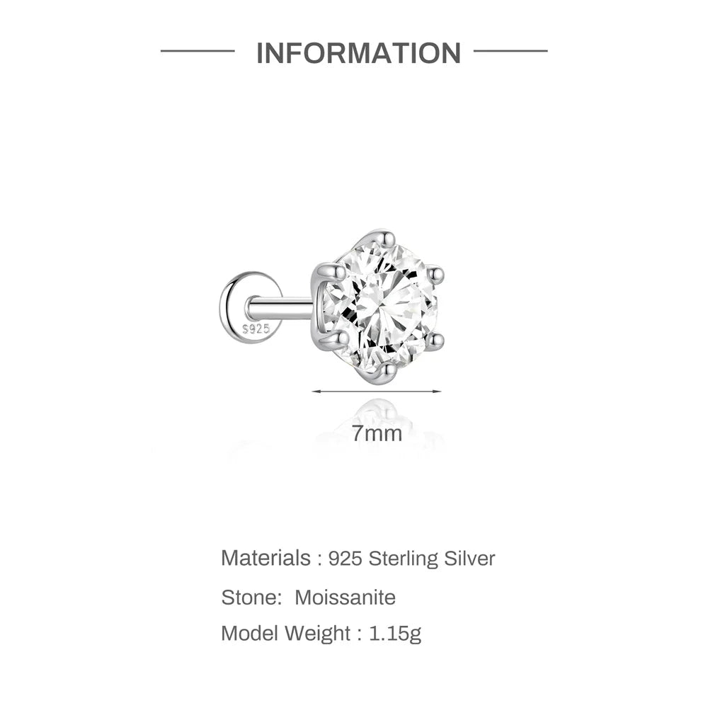 Moissanite Stud Earring