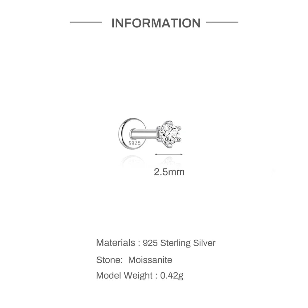 Moissanite Stud Earring