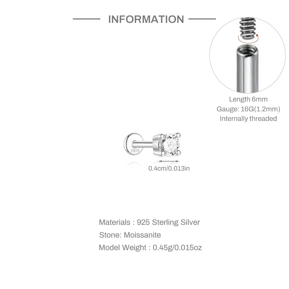 Moissanite Stud Earring