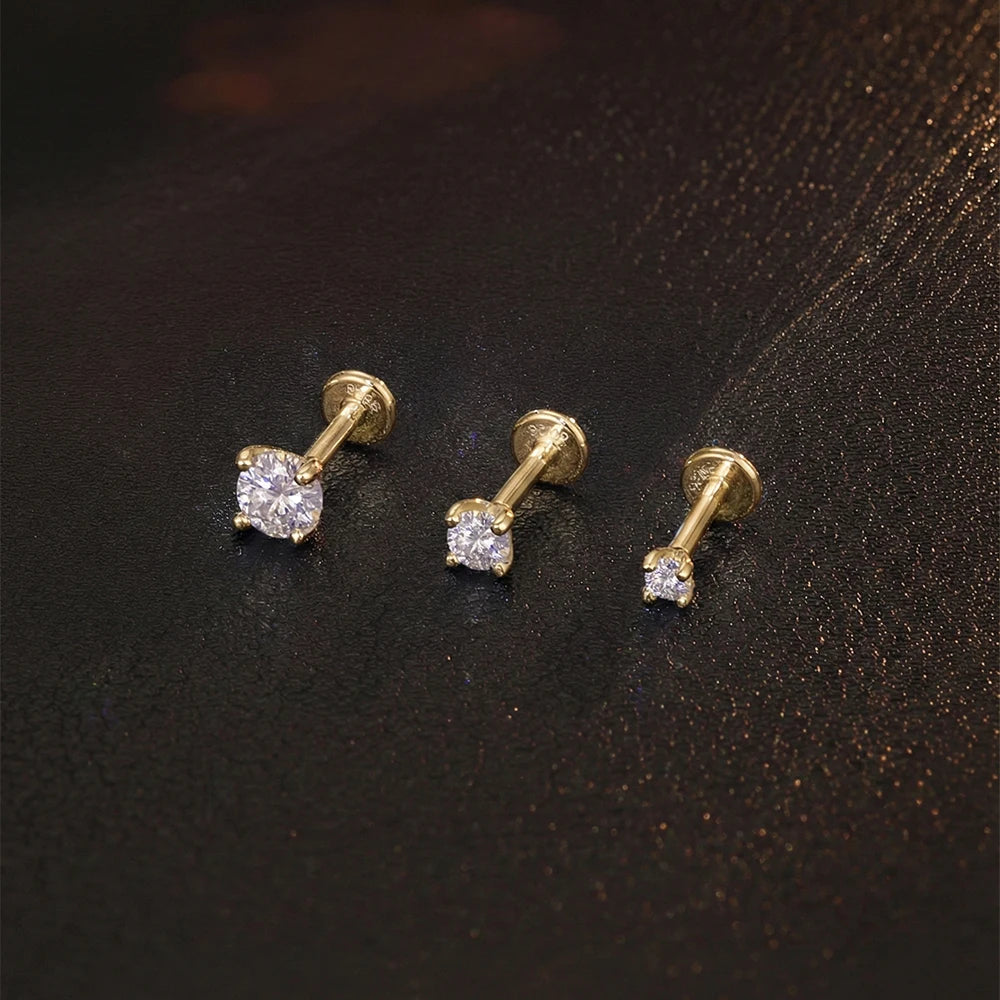Moissanite Stud Earring