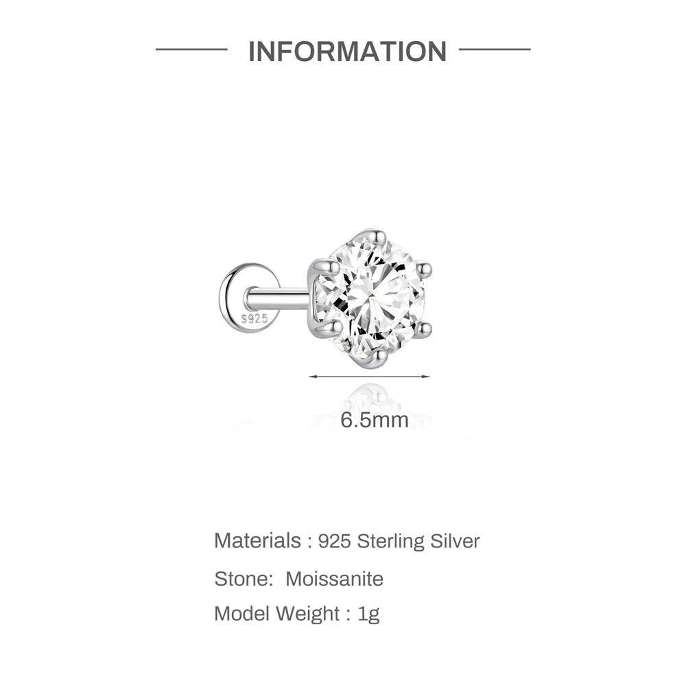 Moissanite Stud Earring