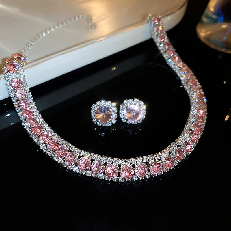 Crystal Necklace & Earrings Set