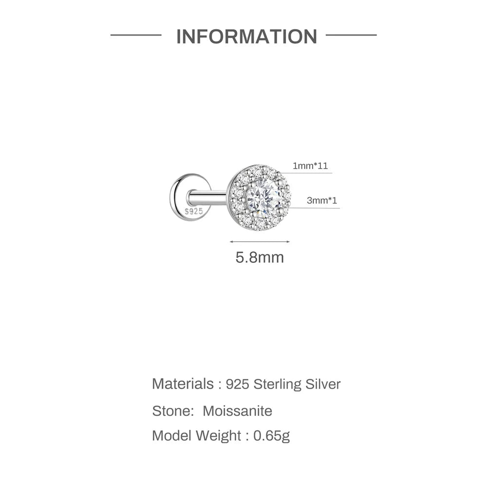 Moissanite Stud Earring