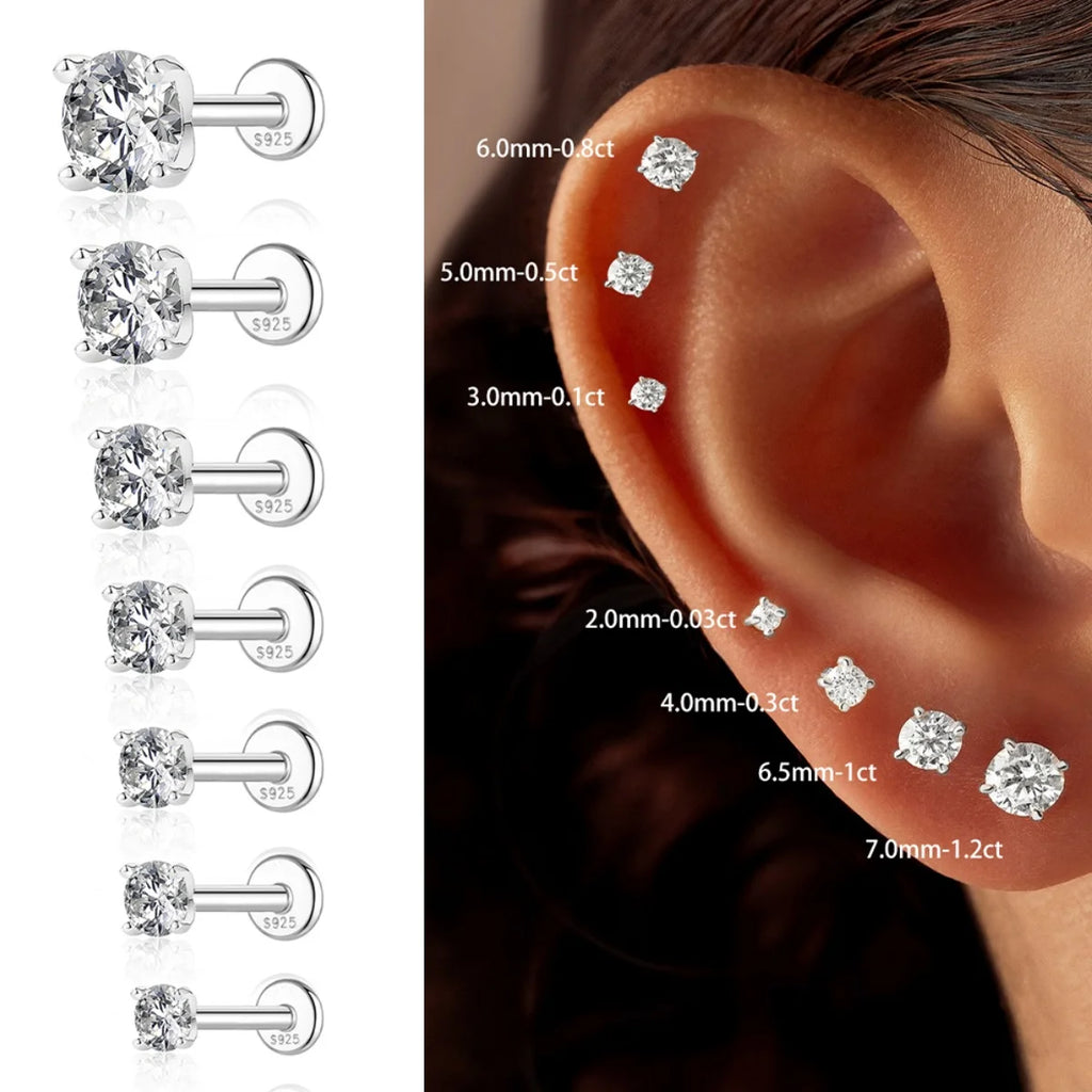 Moissanite Stud Earring
