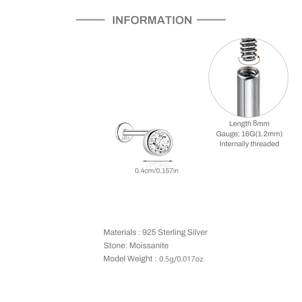 Moissanite Stud Earring