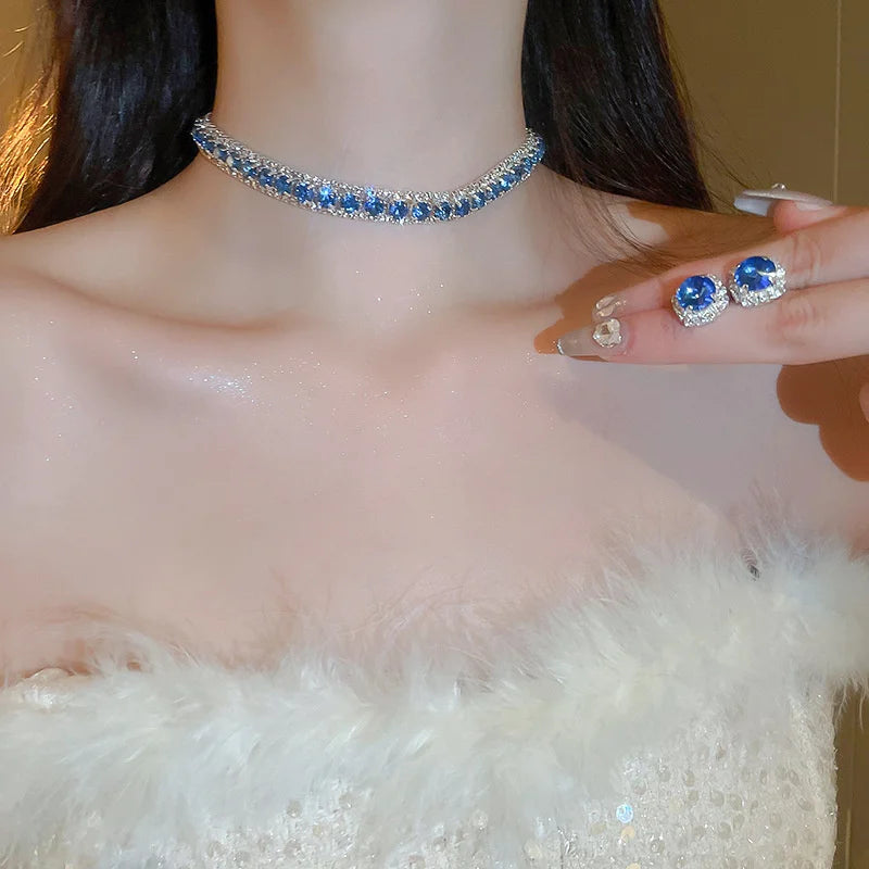 Crystal Necklace & Earrings Set