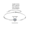 Sterling Silver Moissanite Flower Bracelet