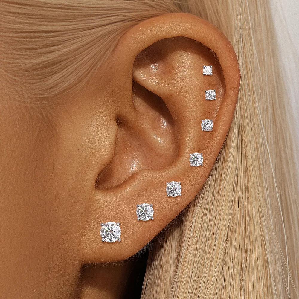 Moissanite Stud Earring