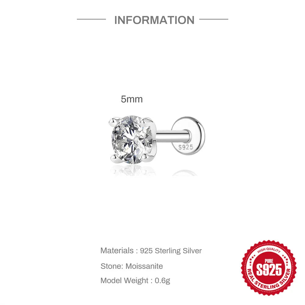Moissanite Stud Earring