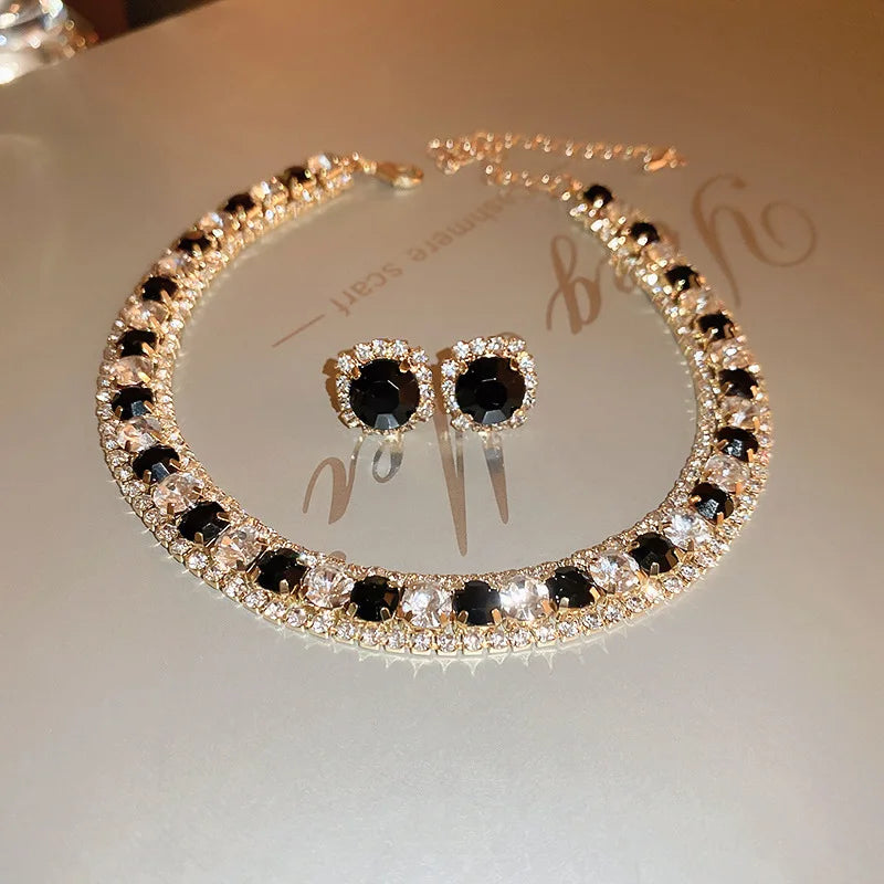 Crystal Necklace & Earrings Set
