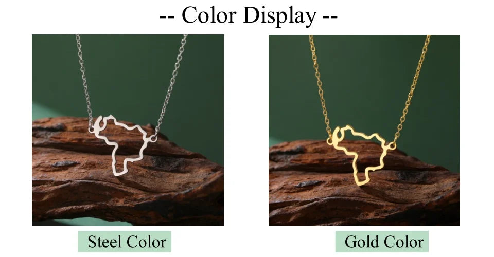 Map Pendant Necklace