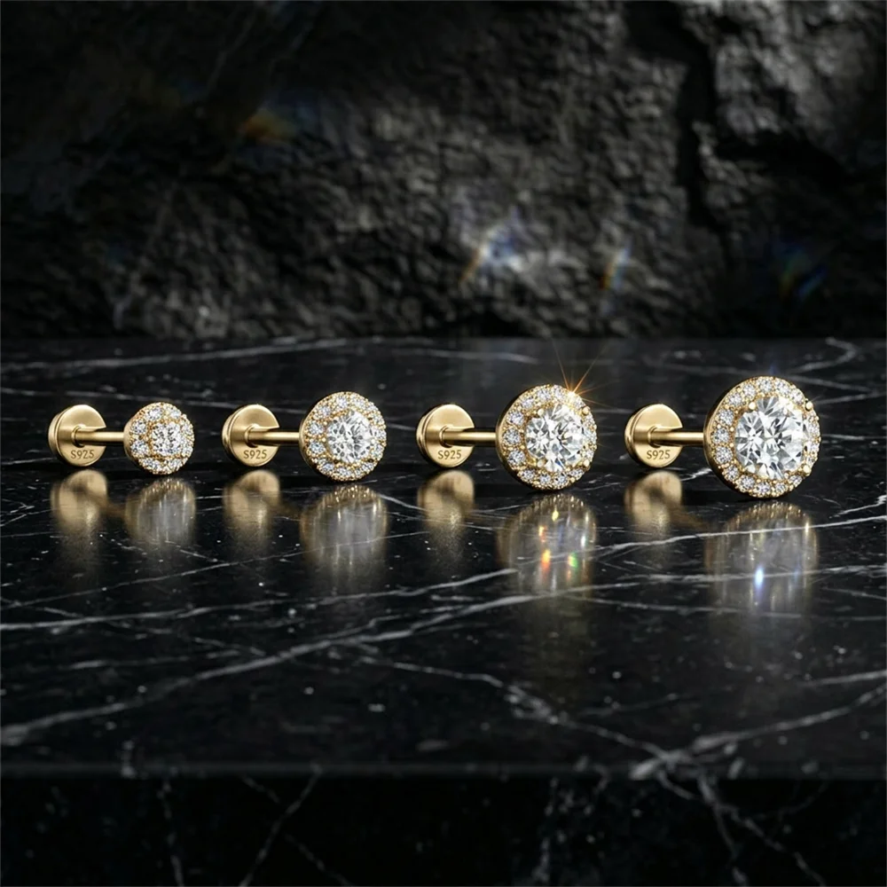 Moissanite Stud Earring