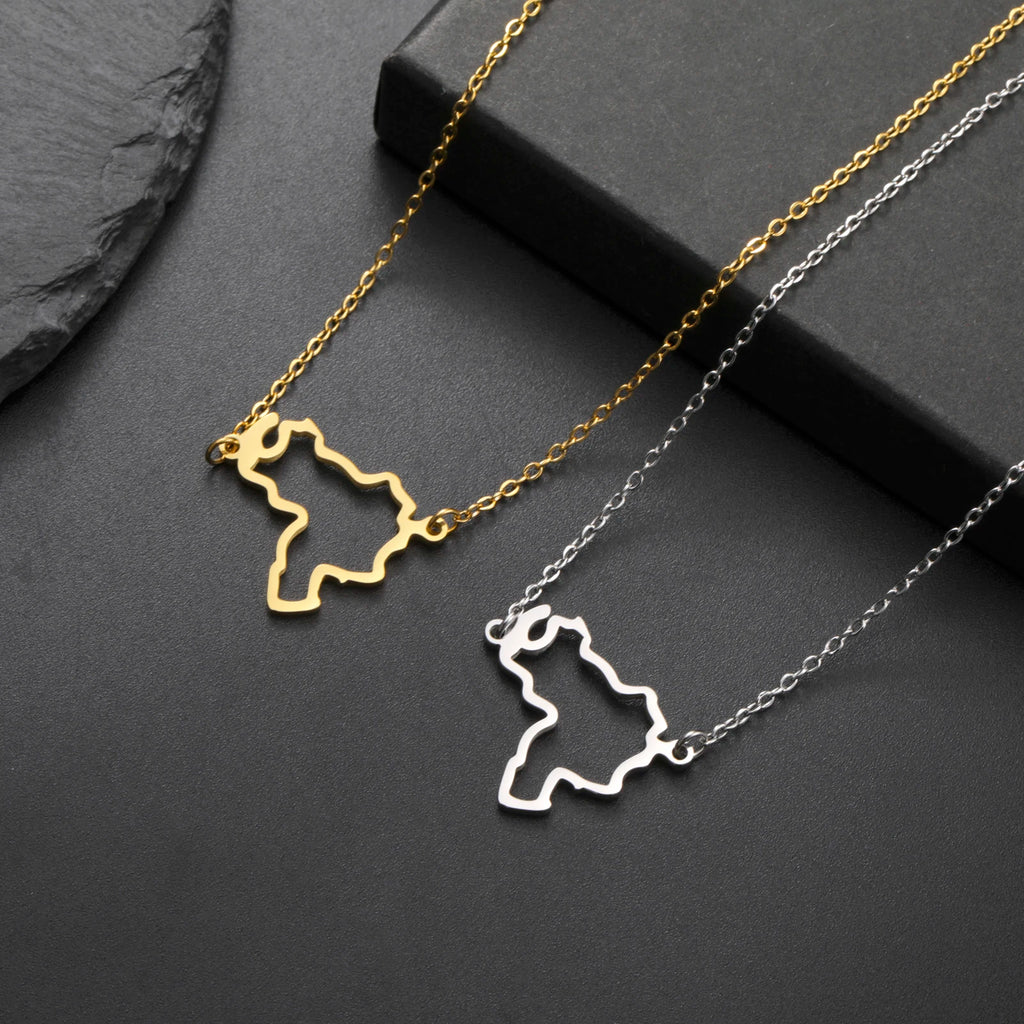 Map Pendant Necklace