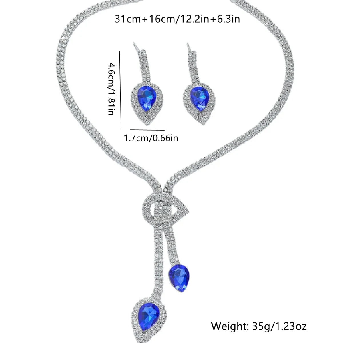 Sapphire Crystal Jewelry Set