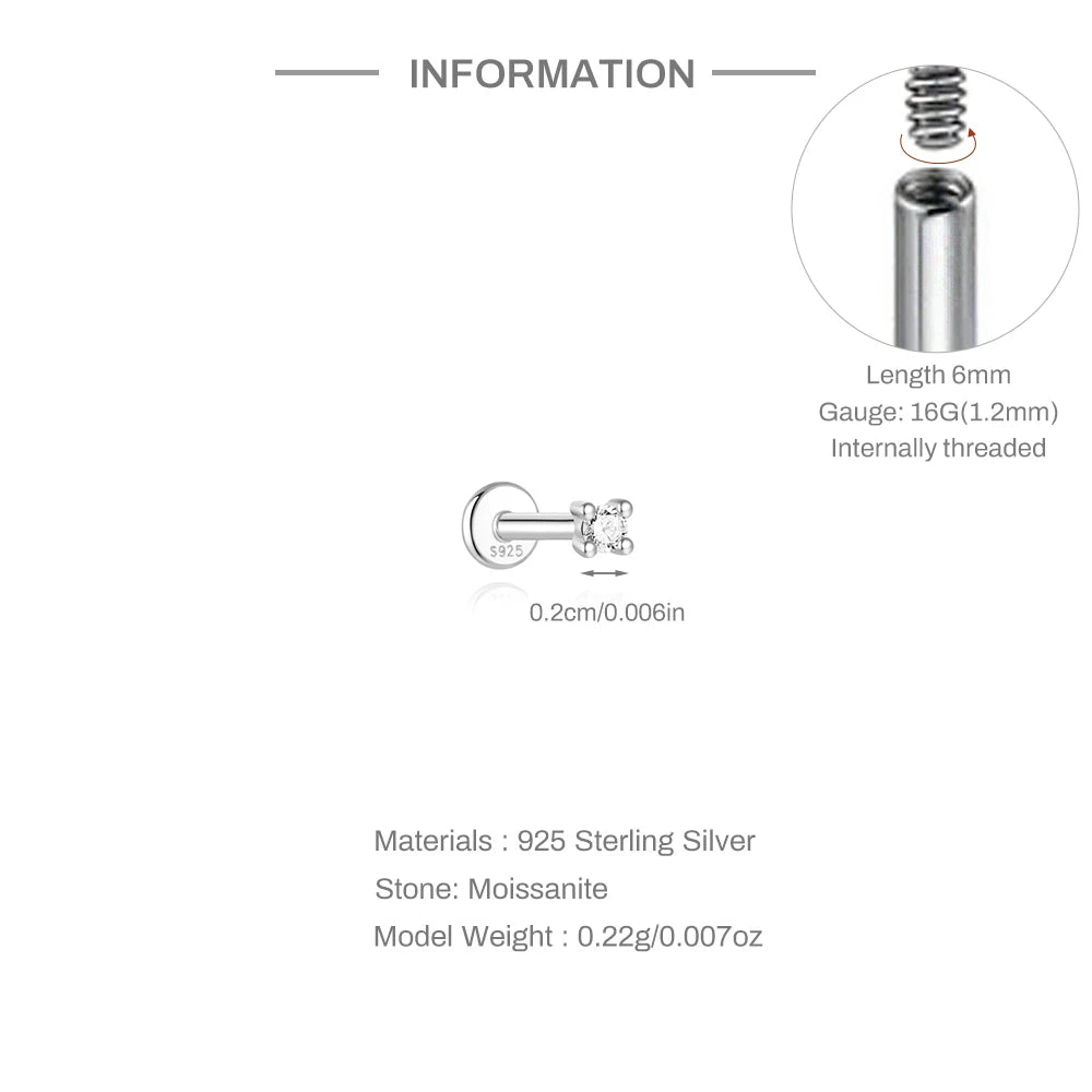 Moissanite Stud Earring