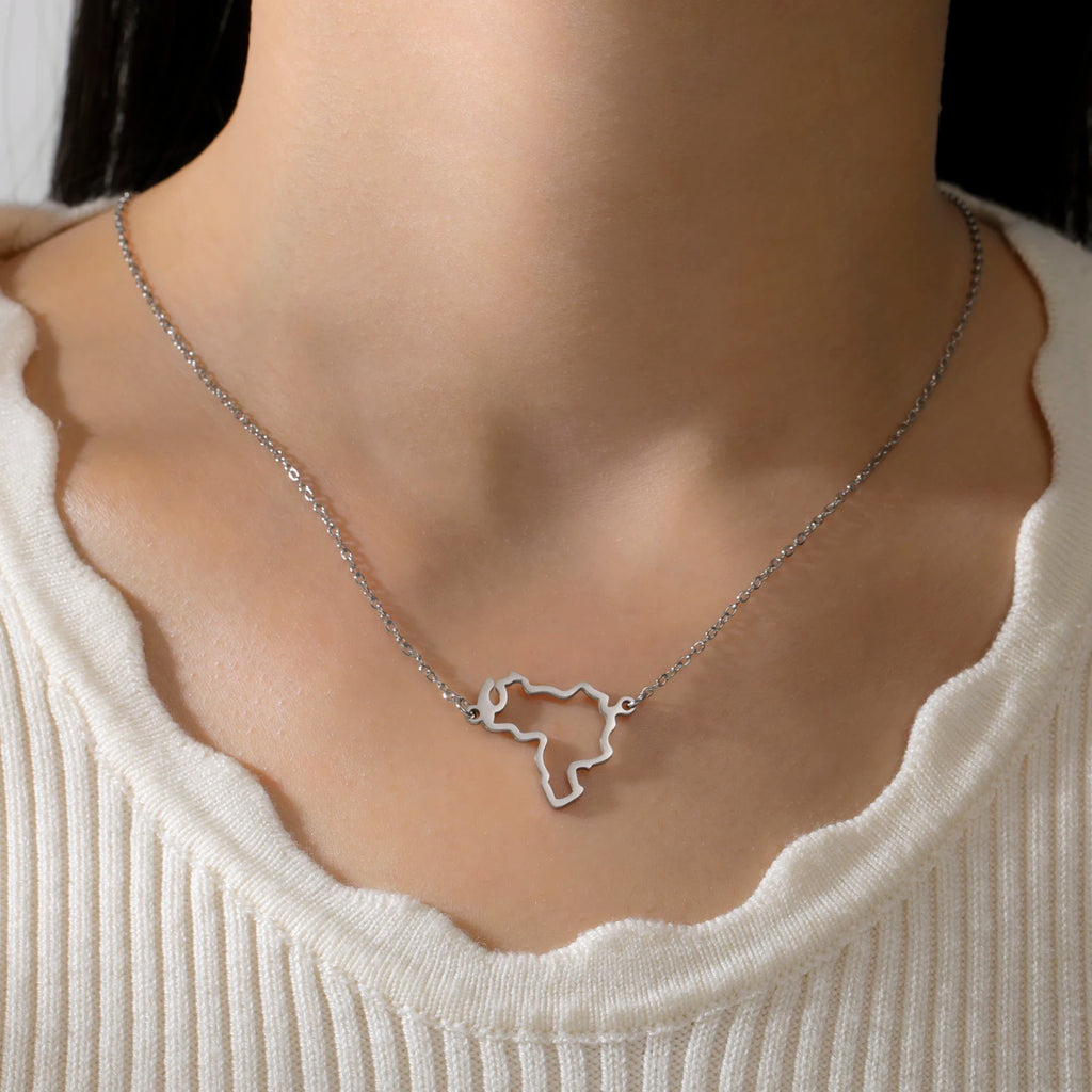 Map Pendant Necklace