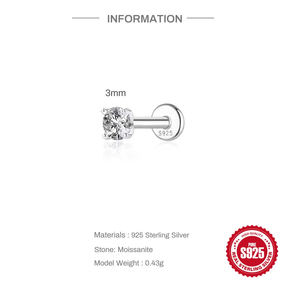 Moissanite Stud Earring