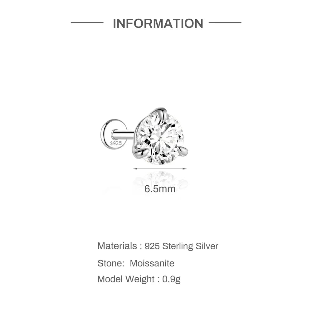 Moissanite Stud Earring