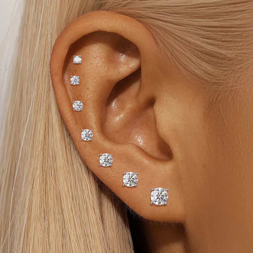 Moissanite Stud Earring