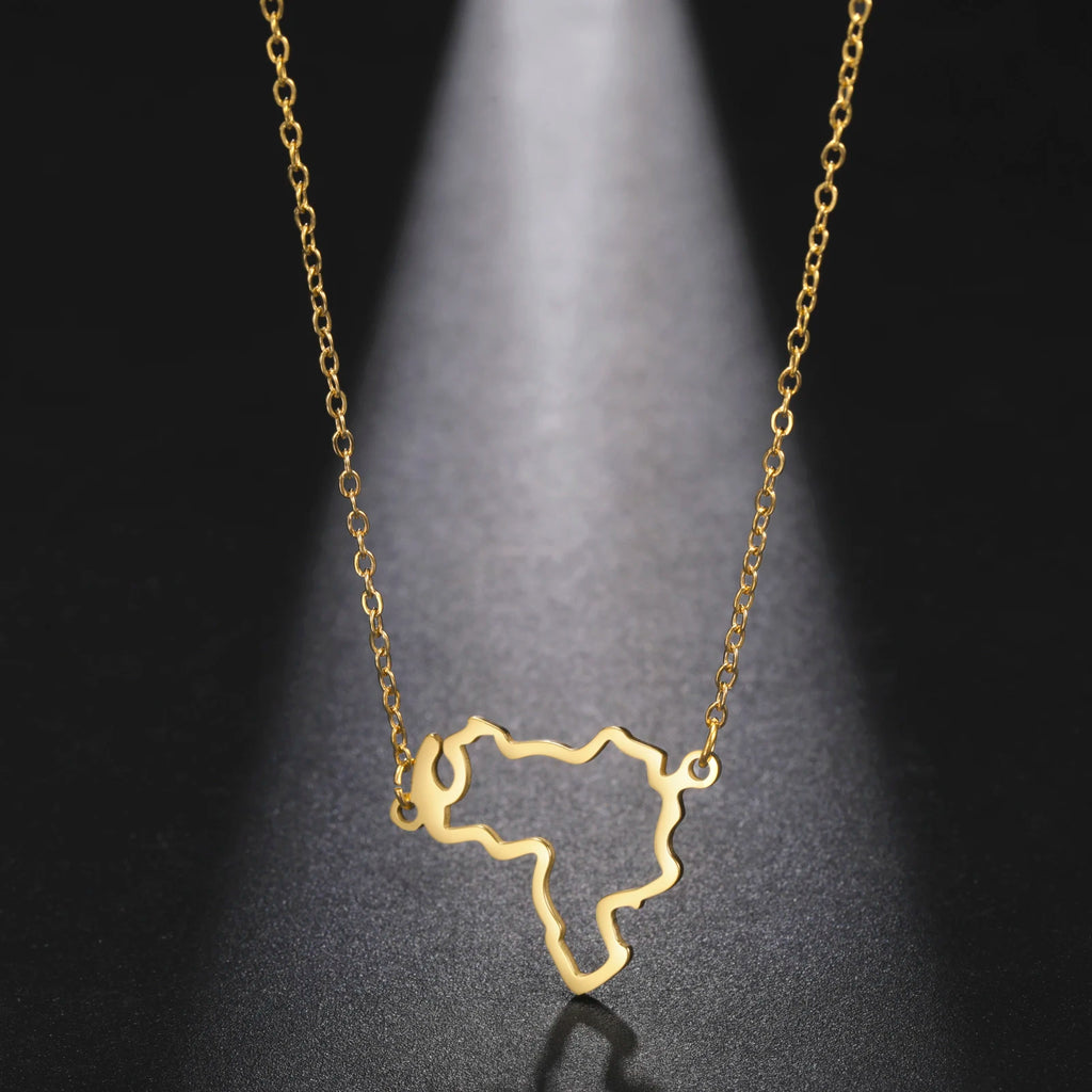 Map Pendant Necklace