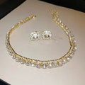 Crystal Necklace & Earrings Set
