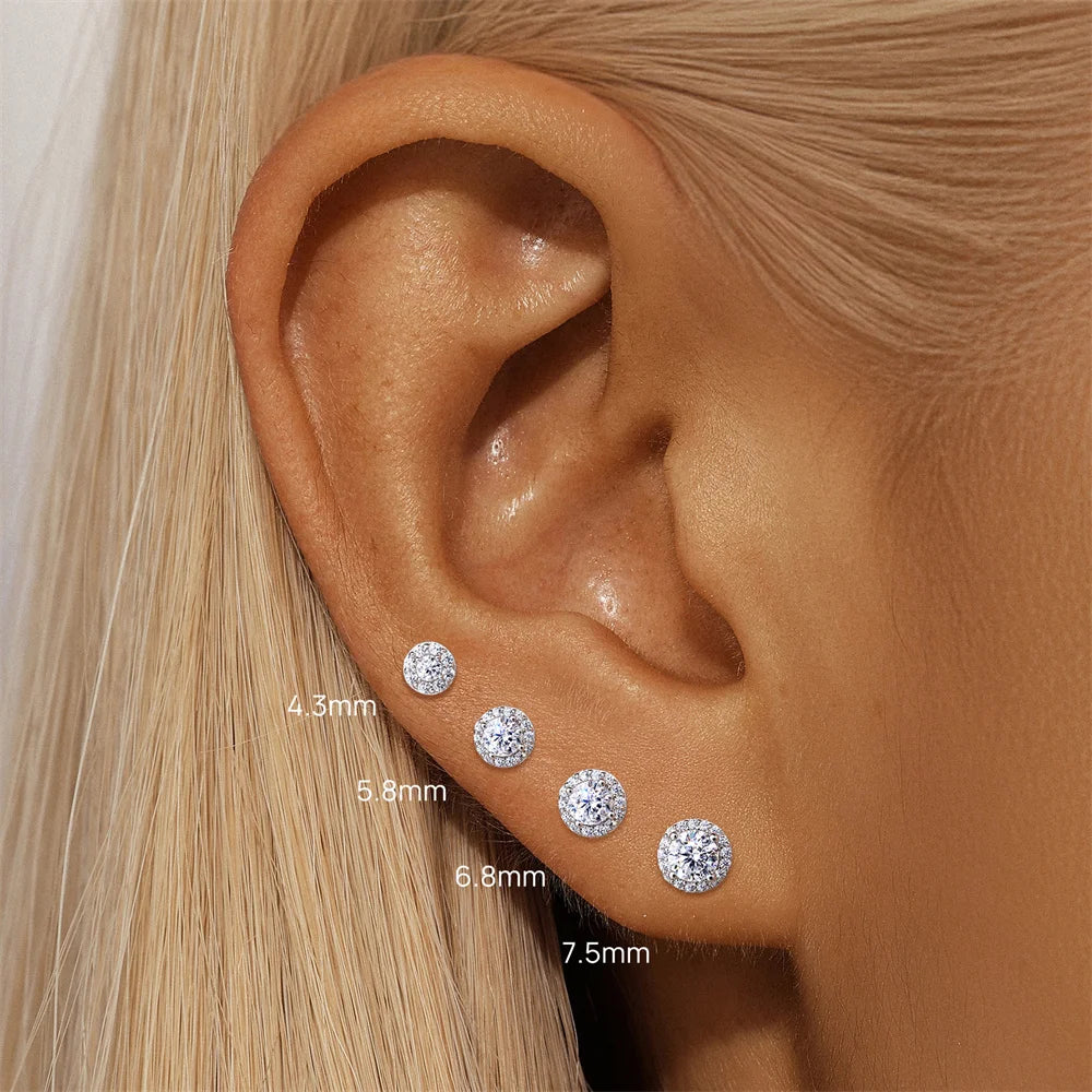 Moissanite Stud Earring