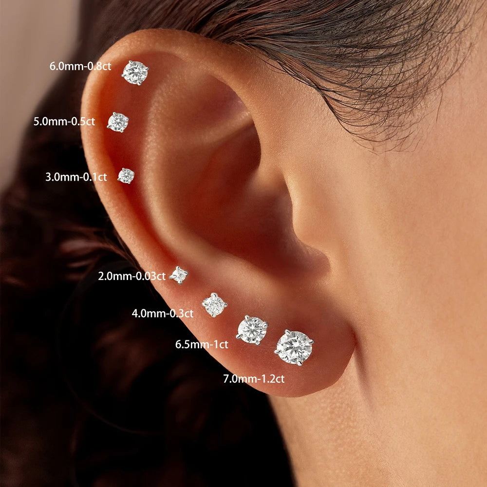 Moissanite Stud Earring