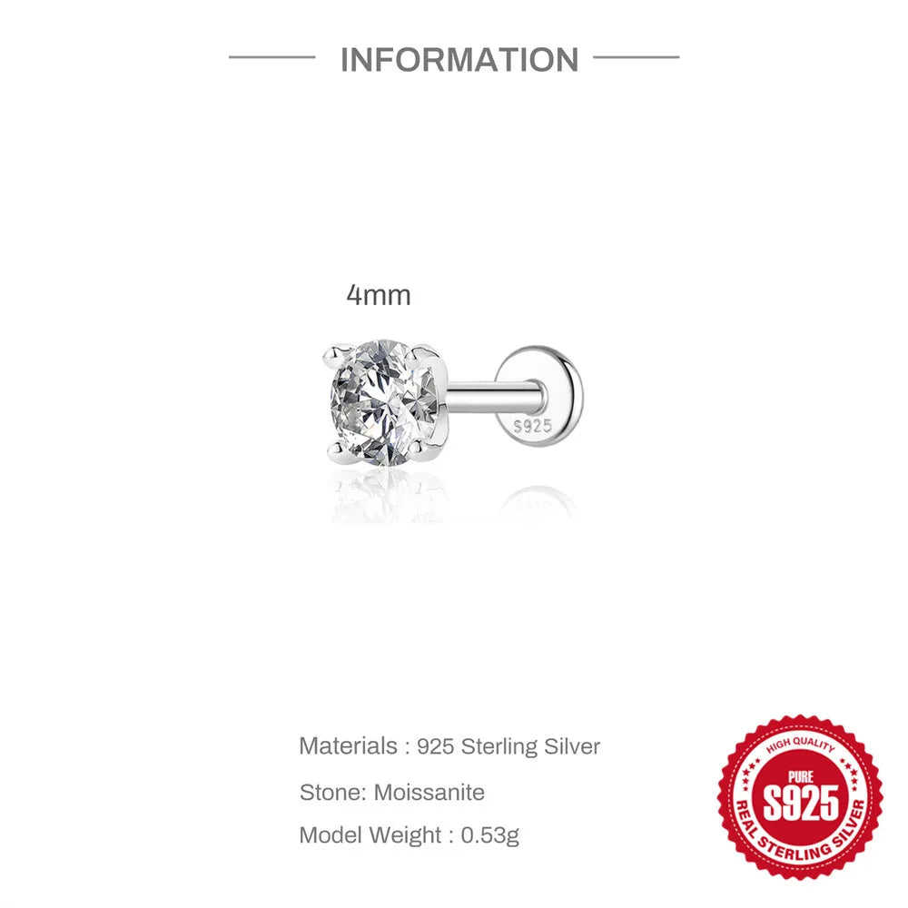 Moissanite Stud Earring