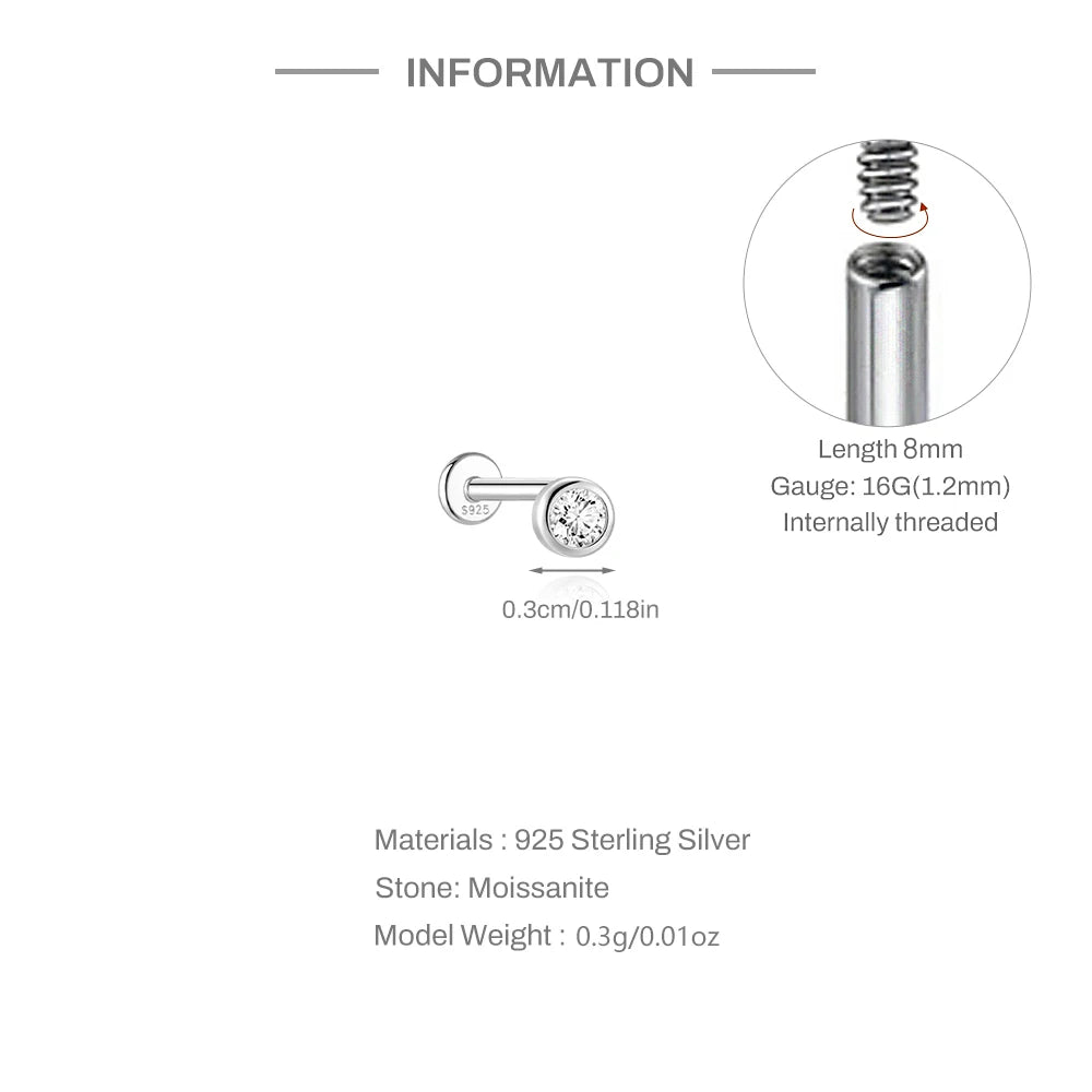 Moissanite Stud Earring
