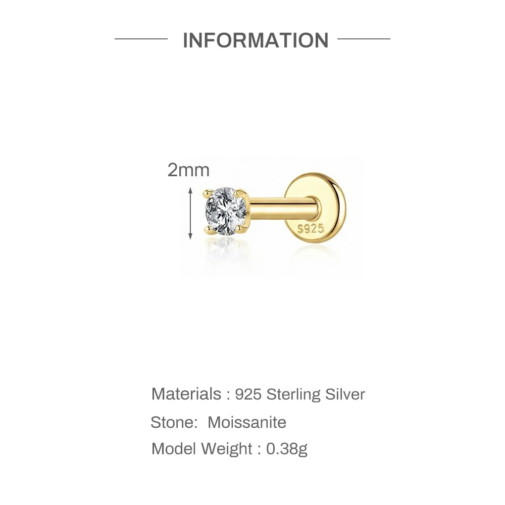 Moissanite Stud Earring