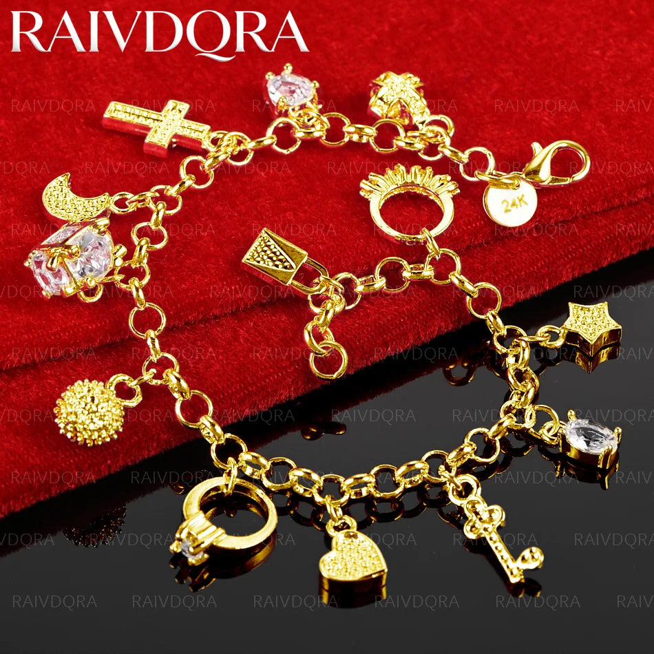 Gold Plated Pendant Bracelet
